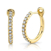 Shy Creation 0.26CTW Diamond Hoop Earrings - Skeie's Jewelers