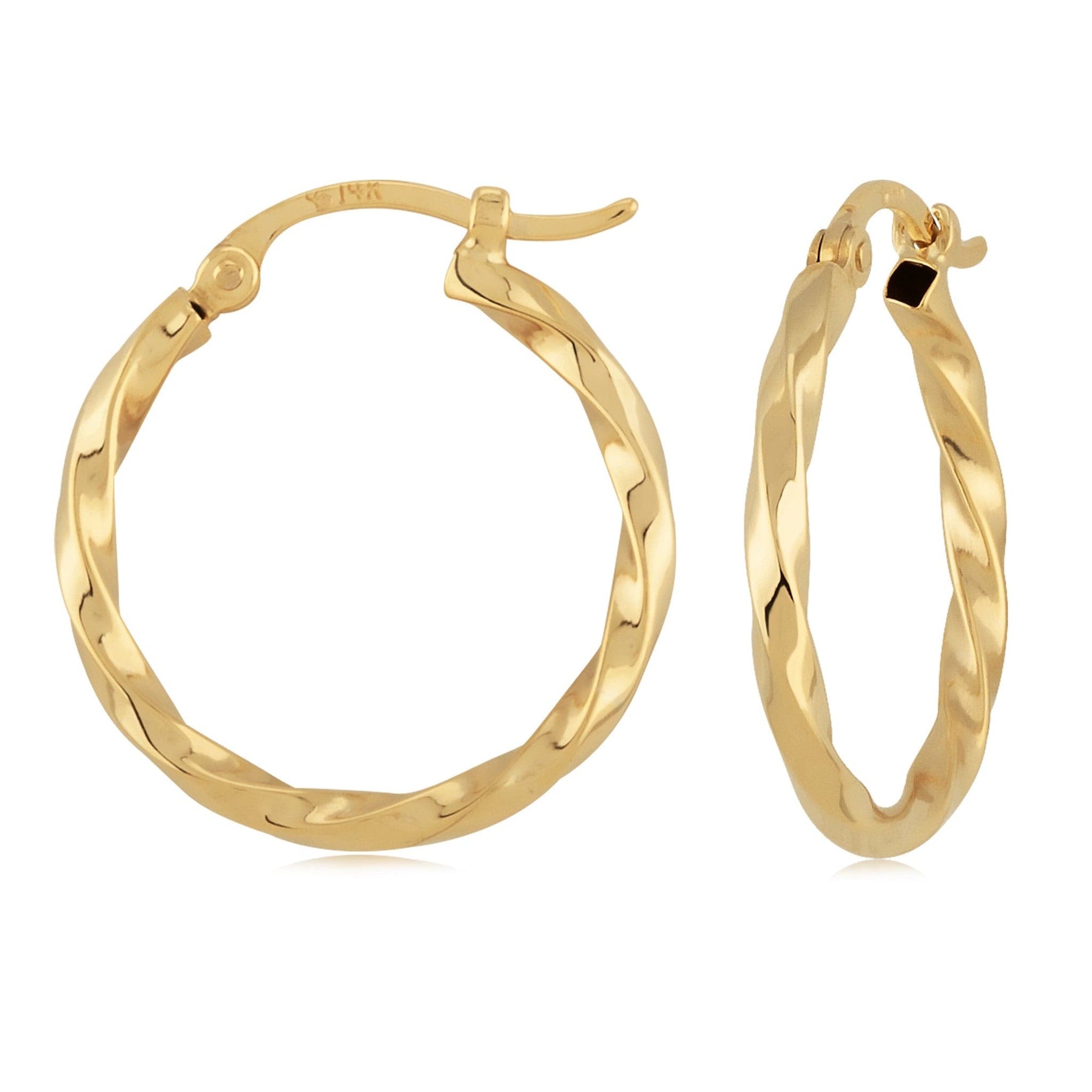 Twisted Yellow Gold Hoops by Carla | Nancy B.