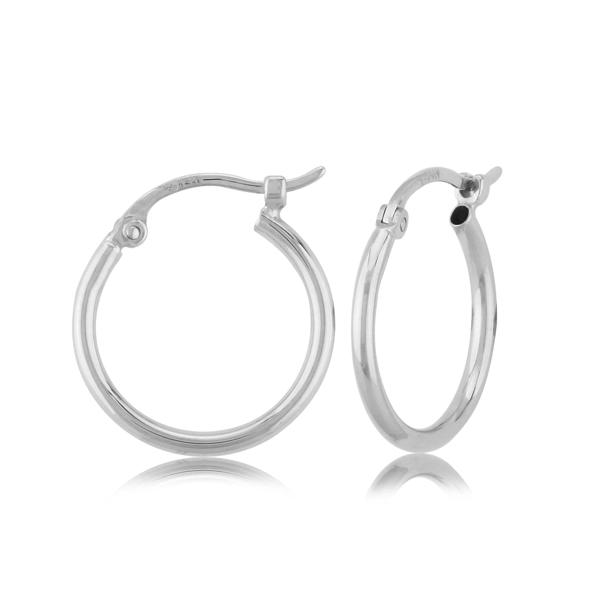 White Gold Tube Hoop Earrings by Carla | Nancy B.  small hoop
