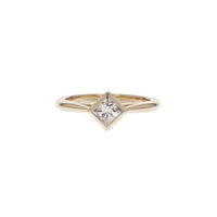 Yellow Gold Diamond Bezel Engagement Ring - Skeie's Jewelers