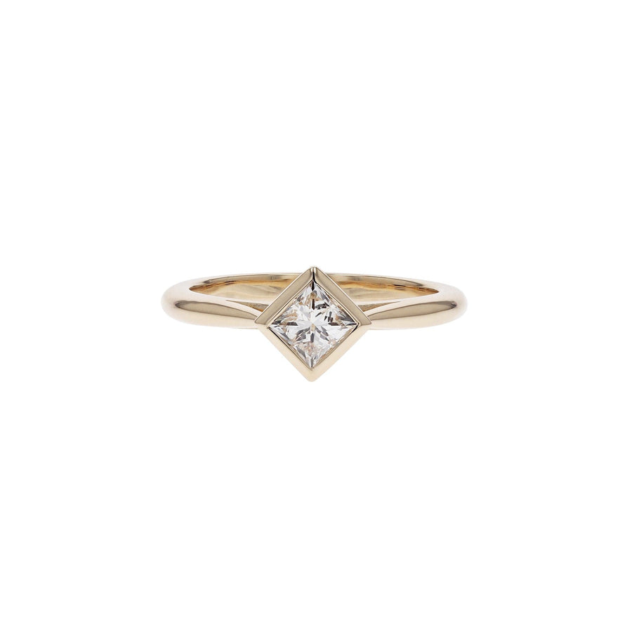 Yellow Gold Diamond Bezel Engagement Ring - Skeie's Jewelers