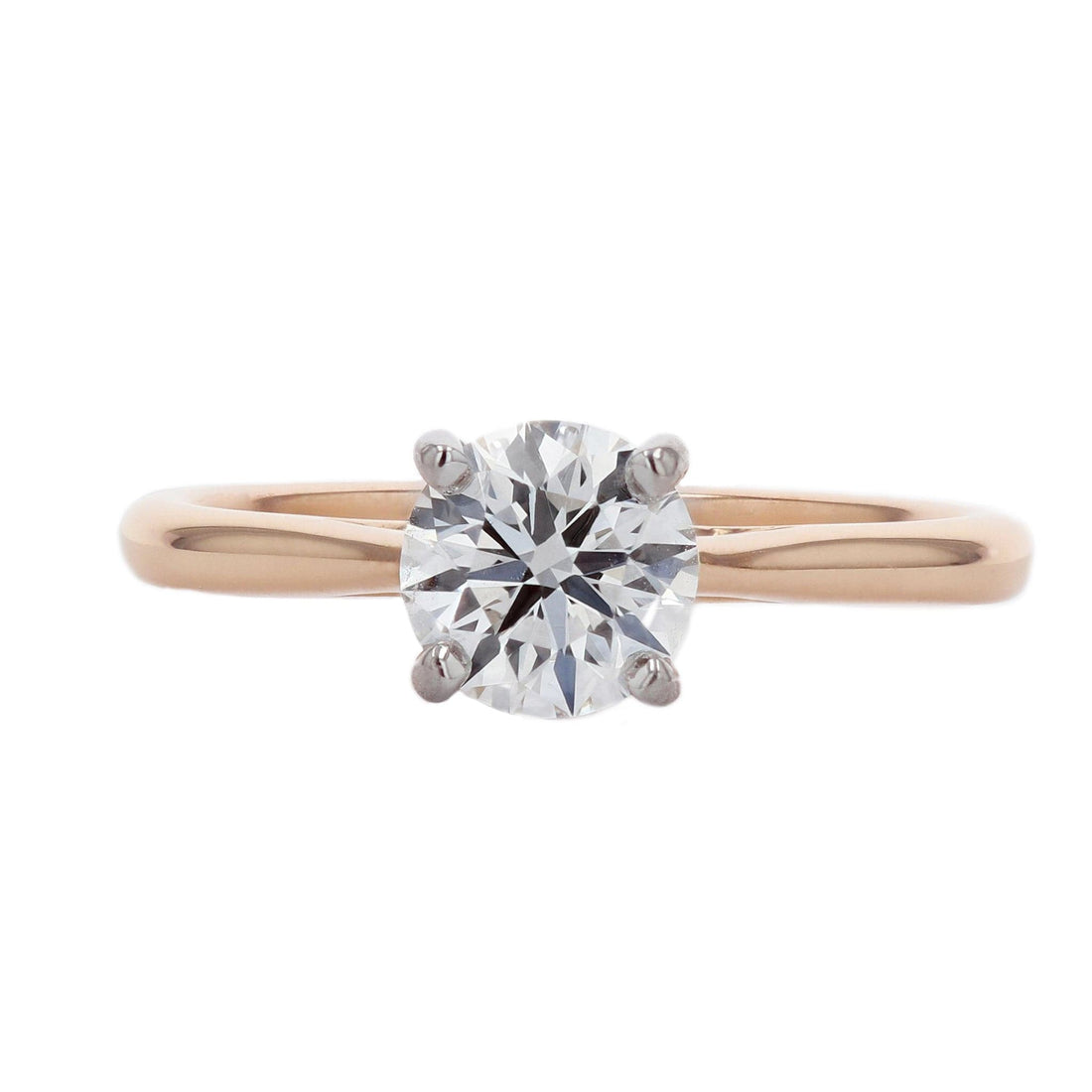18k Rose Gold Diamond Solitaire Engagement Ring by Precision Set - Skeie's Jewelers