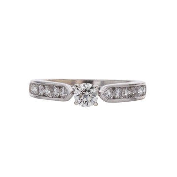 14k White Gold Diamond Channel Set Engagement Ring - Skeie's Jewelers