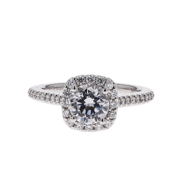 Cushion-Cut Diamond Halo Engagement Ring by Scott Kay - Skeie's Jewelers