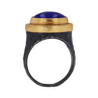 Lapis Lazuli Sterling Silver & 24k Yellow Gold Ring by Lika Behar Side