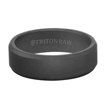 Black Tungsten Men's Band Ring by Triton