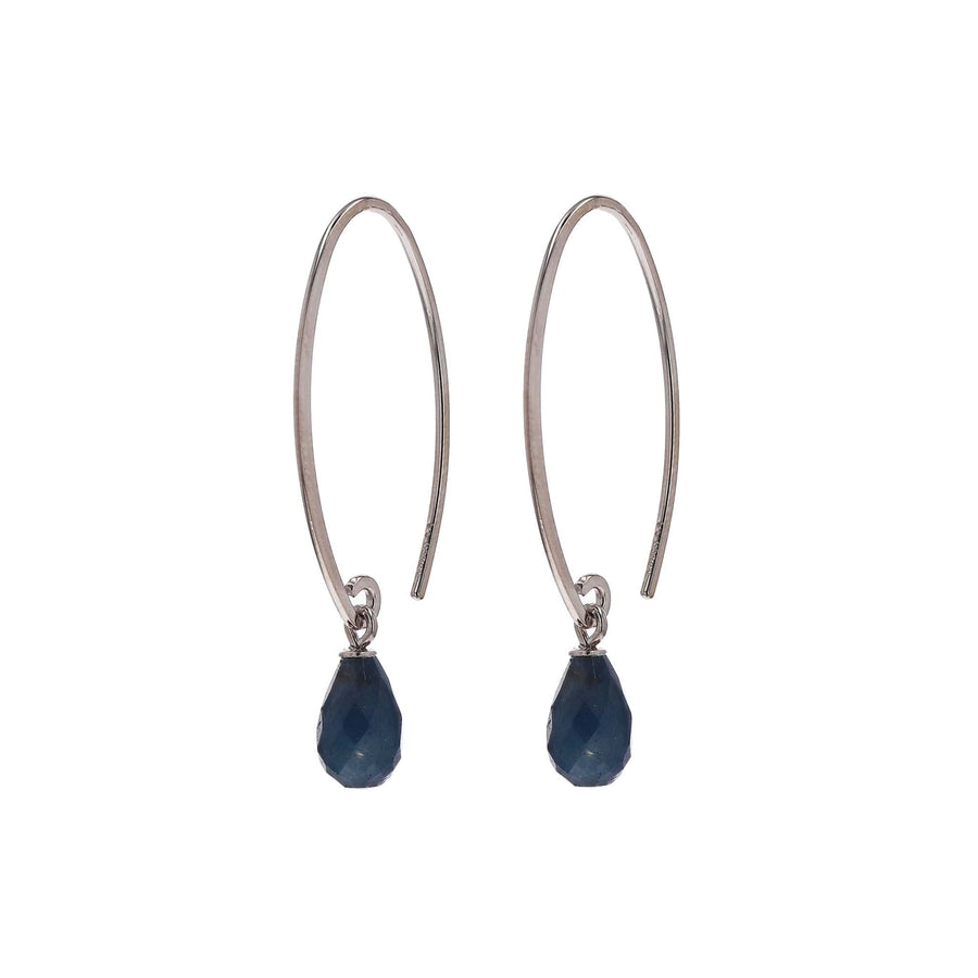 Sapphire Threader Earrings by Carla | Nancy B. - Skeie's Jewelers