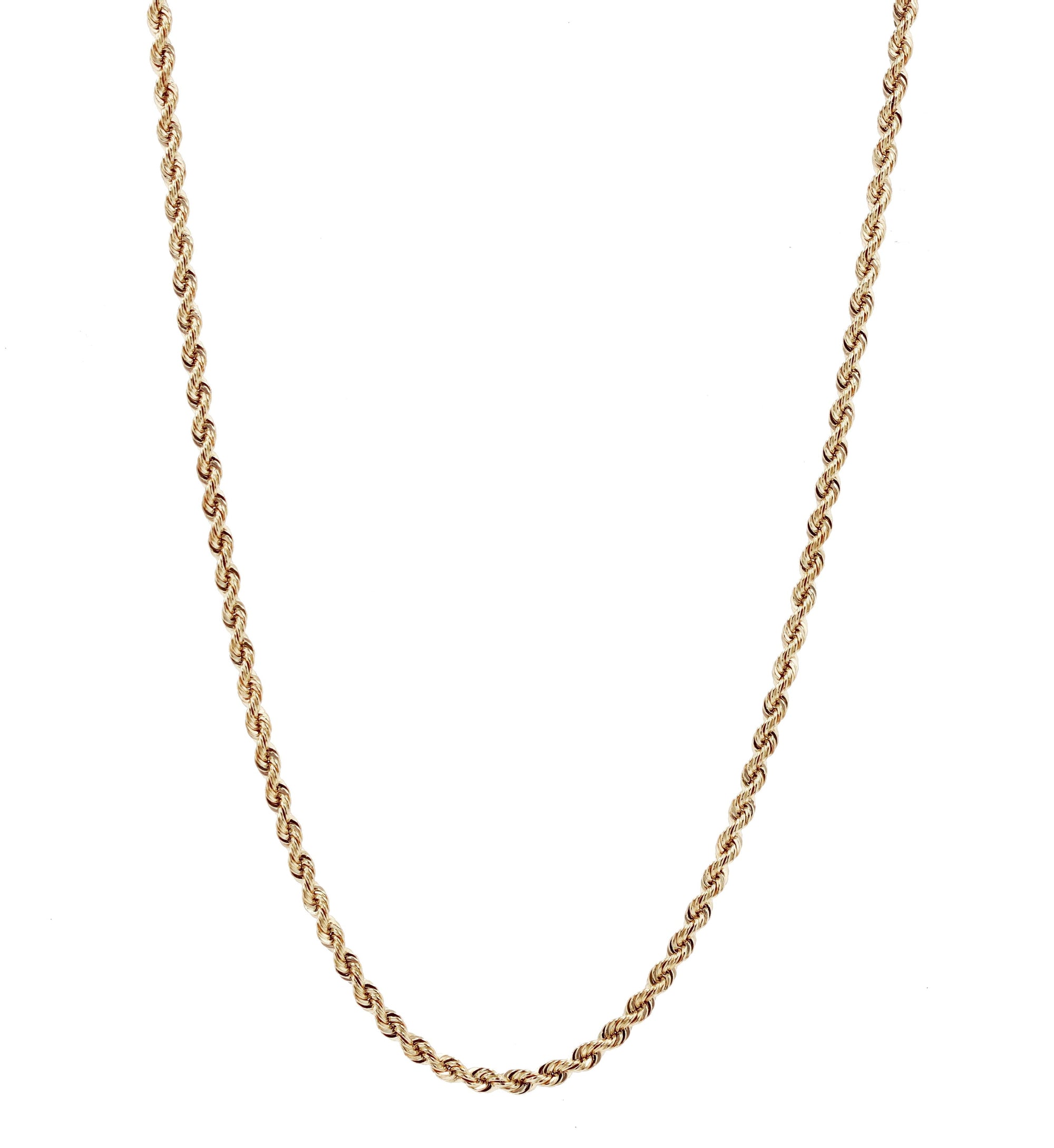 14k Gold Rope Chain Necklace
