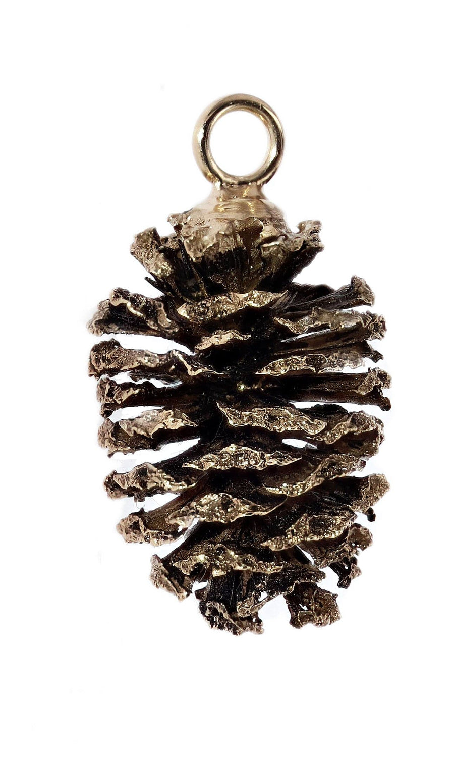 14k Gold Small Pine Cone Pendant