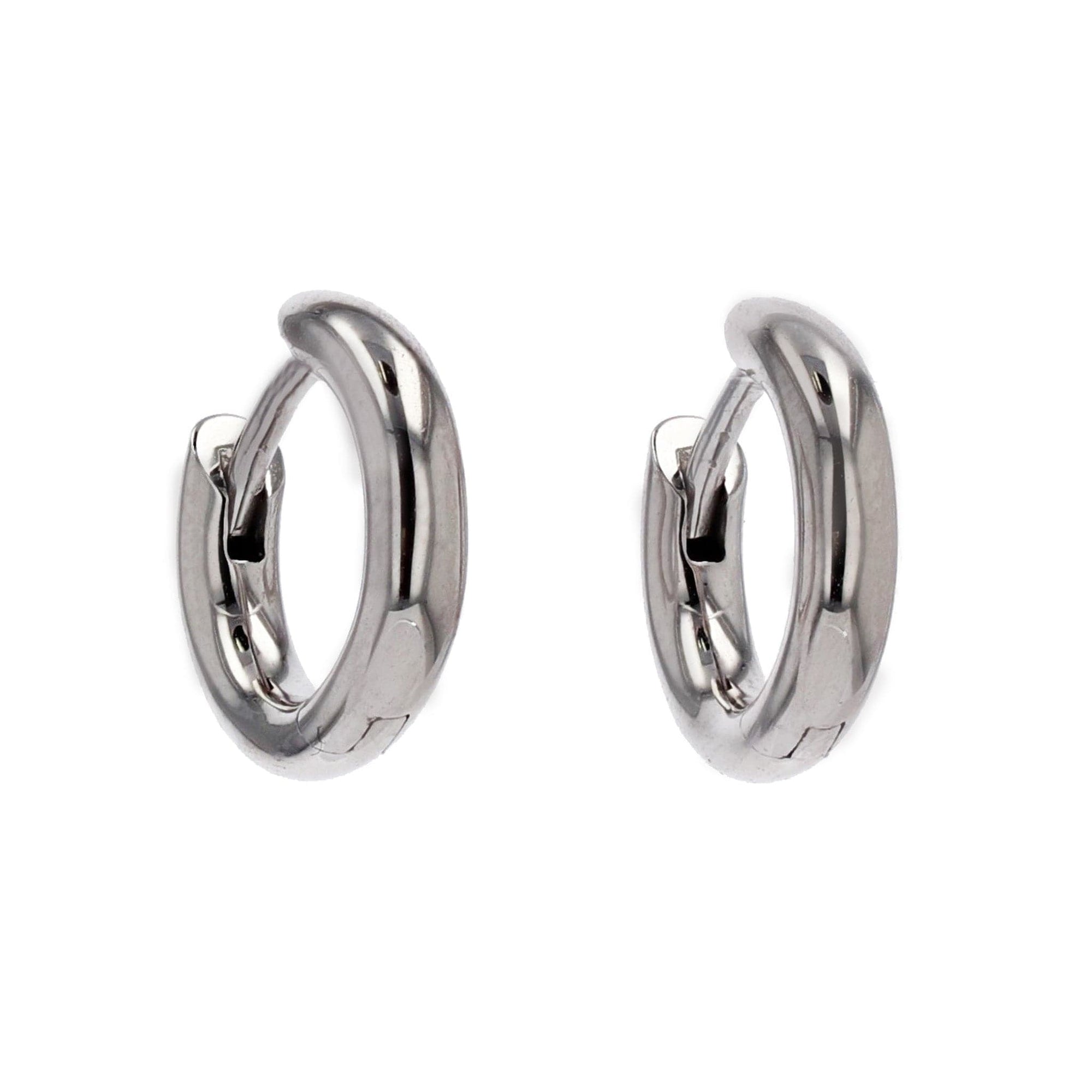 White Gold Hoop Earrings by Breuning