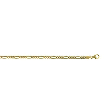 14K Yellow Gold 3.5mm Figaro Chain Necklace 20"