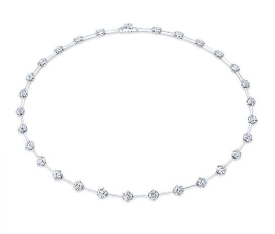 18K Gold Diamonds by the Yard Bar Necklace- Skeie's Legacy Collection