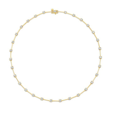 18K Gold Diamonds by the Yard Bar Necklace- Skeie's Legacy Collection\
