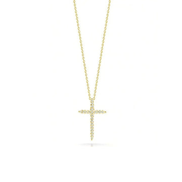 Roberto Coin Diamond Cross Pendant Necklace - Skinny - Skeie's Jewelers