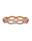 18k Rose Gold Diamond Twist Bezel Band by Precision Set - Skeie's Jewelers