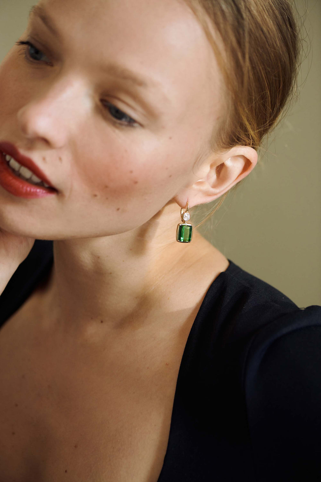 18K Gold Tourmaline & Diamond Earrings- Skeie's Legacy Collection - Skeie's Jewelers