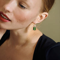 18K Gold Tourmaline & Diamond Earrings- Skeie's Legacy Collection - Skeie's Jewelers
