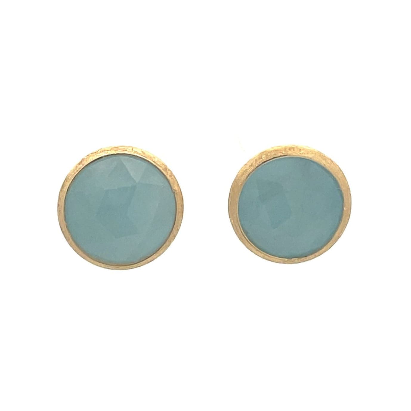 Yellow Gold Aqua Stud Earrings by Marco Bicego - Skeie's Jewelers