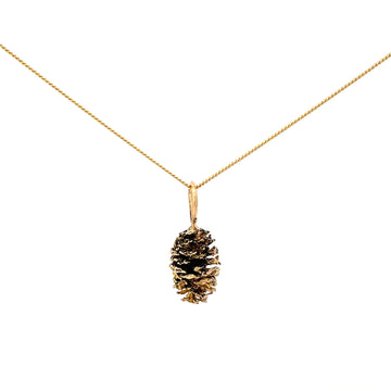 14kt Yellow Gold Pinecone Pendant - Skeie's Jewelers