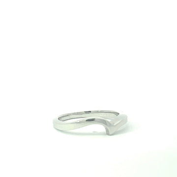 White Gold Curved Ring by Ancora Designs - Skeie's Jewelers