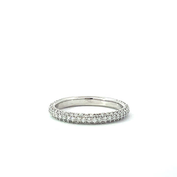 White Gold Pave Set Diamond Band by Precision Set - Skeie's Jewelers