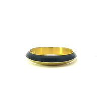 18kt Gold & Black Enamel Men's Ring - Skeie's Jewelers