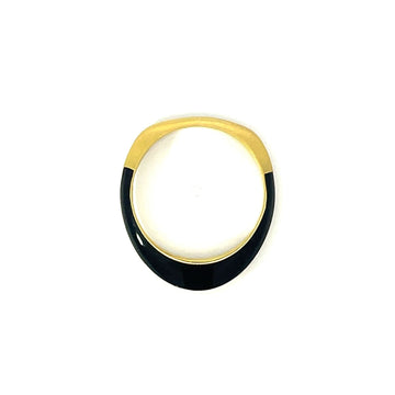 18kt Gold & Black Enamel Men's Ring - Skeie's Jewelers