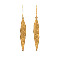 'Willow' Yellow Gold Leaf Dangle Earrings by Lika Behar - Skeie's Jewelers