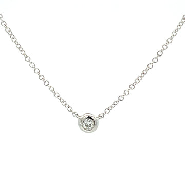 White Gold Diamond Bezel Pendant Necklace by Shy Creation - Skeie's Jewelers
