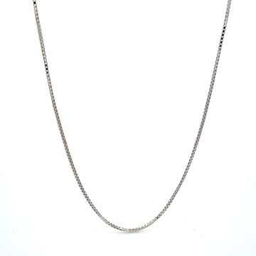 14kt White Gold Box Chain Necklace - Skeie's Jewelers