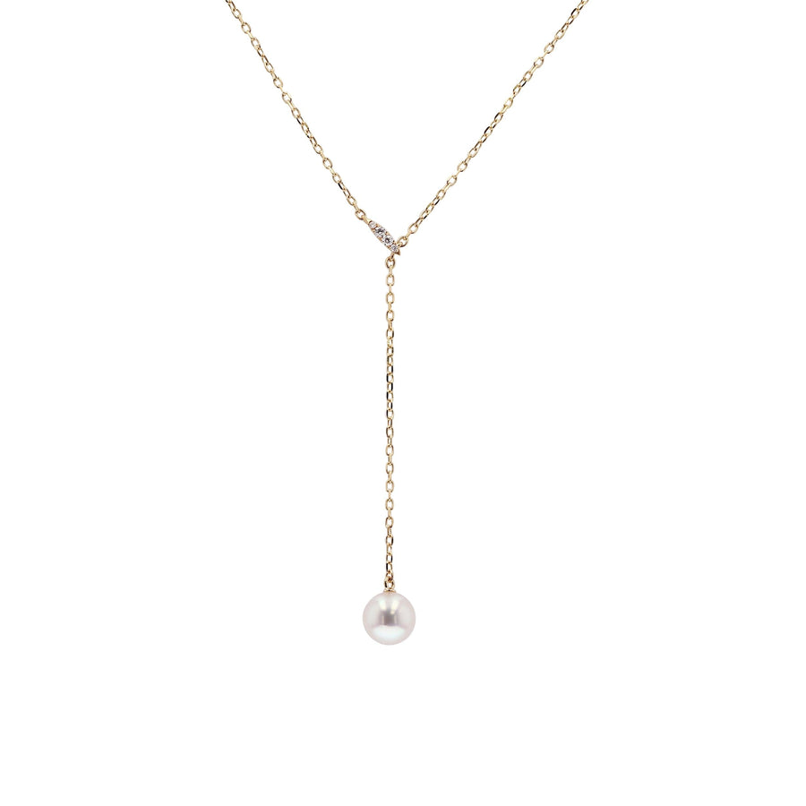 Gold Akoya Pearl Lariat Drop Pendant by Mikimoto - Skeie's Jewelers