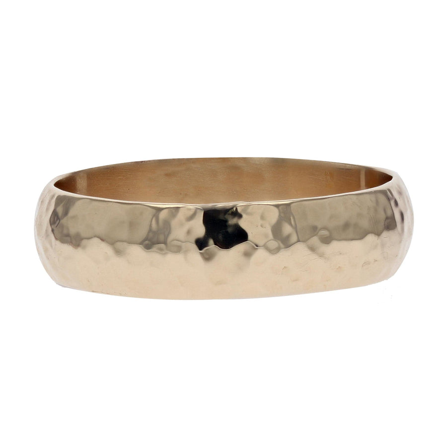 14k Yellow Gold Hammered Band - Skeie's Jewelers
