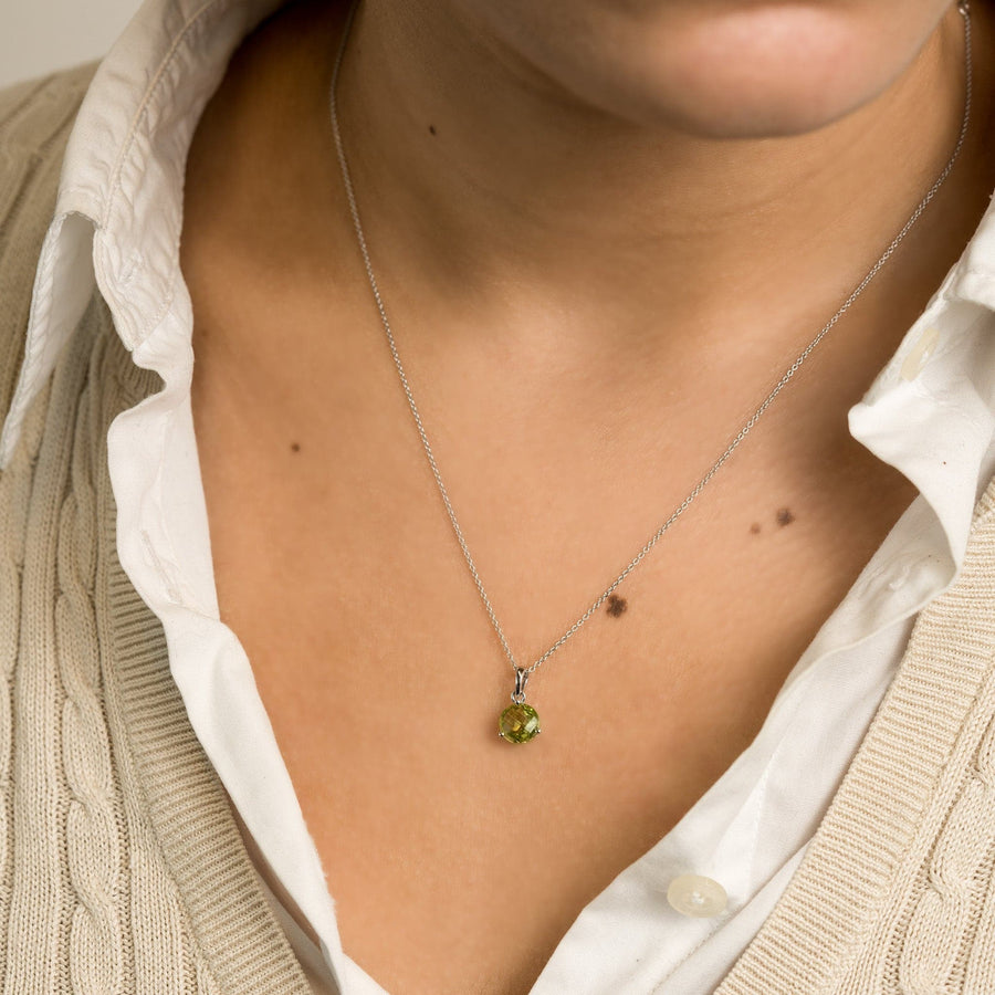 Peridot Gold Pendant Necklace by Stanton Color