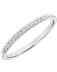 Diamond Half-Round Gold Wedding Band Ring by Frederick Goldman White Gold