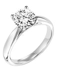Contemporary Solitaire Wide Engagement Ring - Semi-Mount