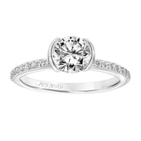 Artcarved Contemporary Diamond Shoulder Gallery Engagement Ring Front