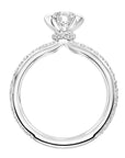 Artcarved Contemporary Diamond Shoulder Gallery Engagement Ring Side