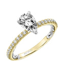 Artcarved 'Lyric' Pear Shaped Diamond Engagement Ring with Shoulder Stones