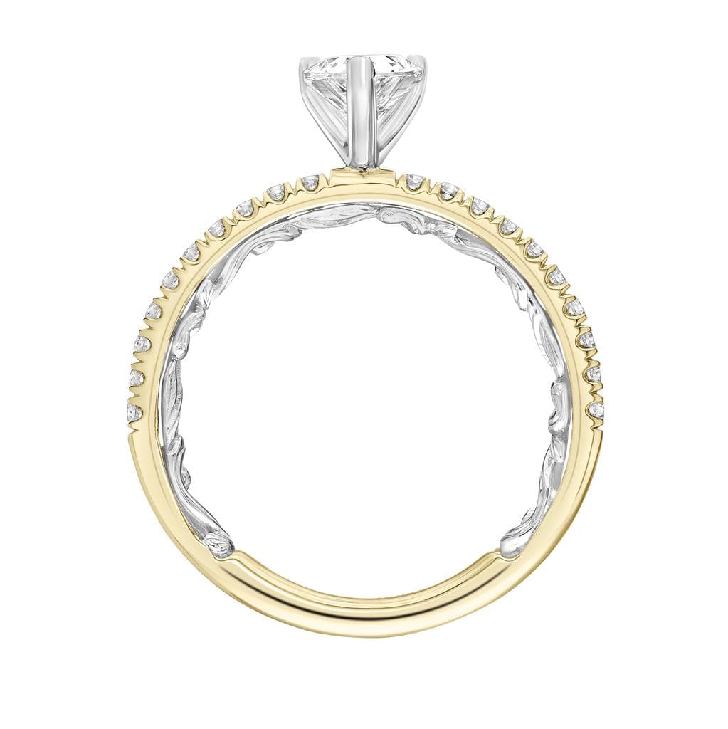 Artcarved 'Lyric' Pear Shaped Diamond Engagement Ring with Shoulder Stones