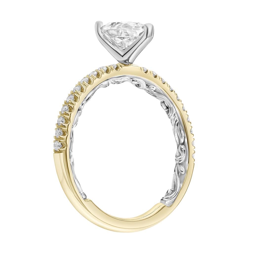 Artcarved 'Lyric' Pear Shaped Diamond Engagement Ring with Shoulder Stones
