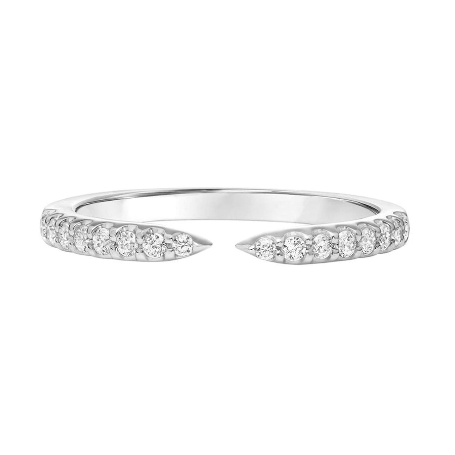 Diamond Open White Gold Wedding Band Ring by Frederick Goldman
