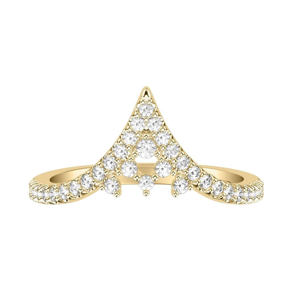 Frederick Goldman Cluster Diamond Contour Wedding Band