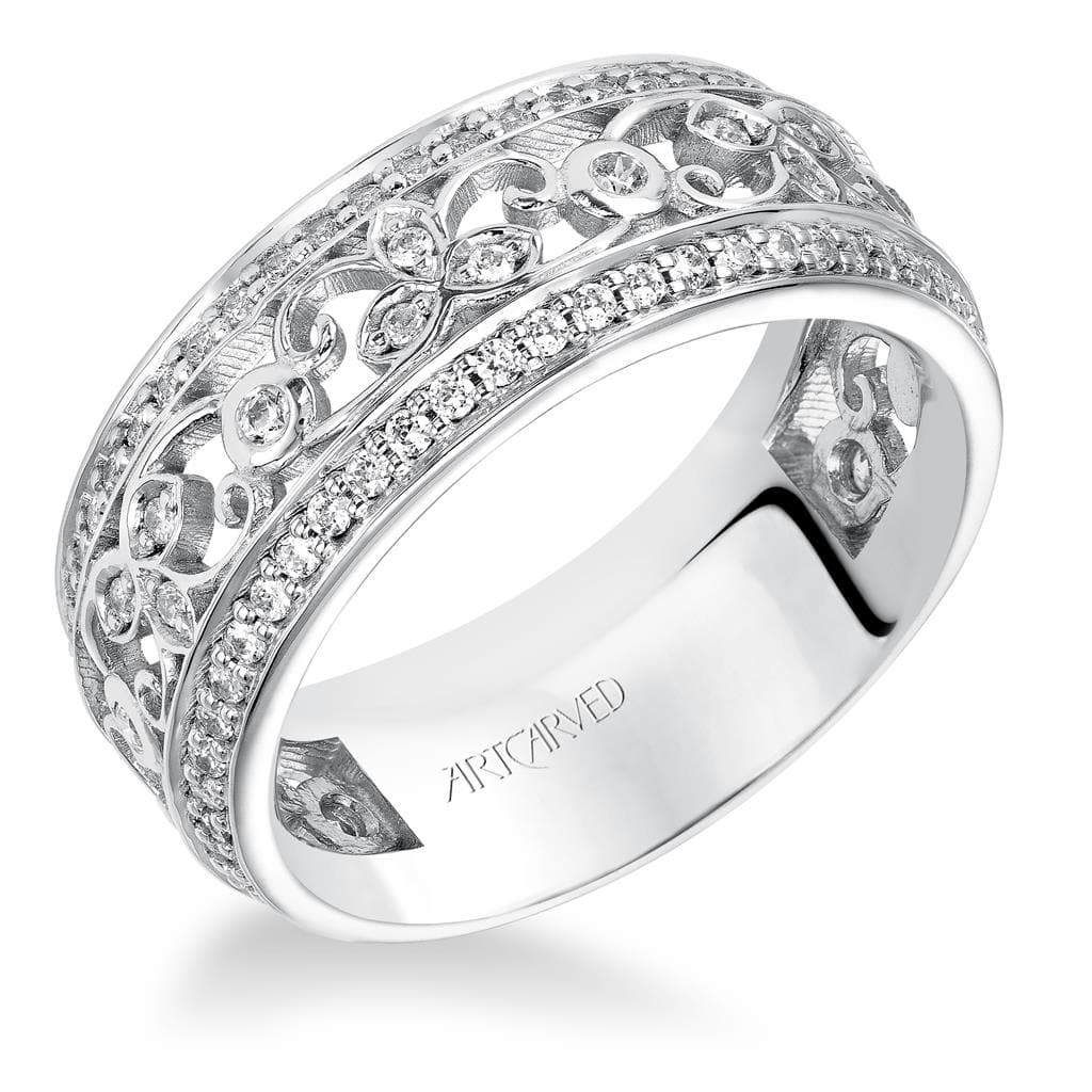 Silver anniversary online rings for her