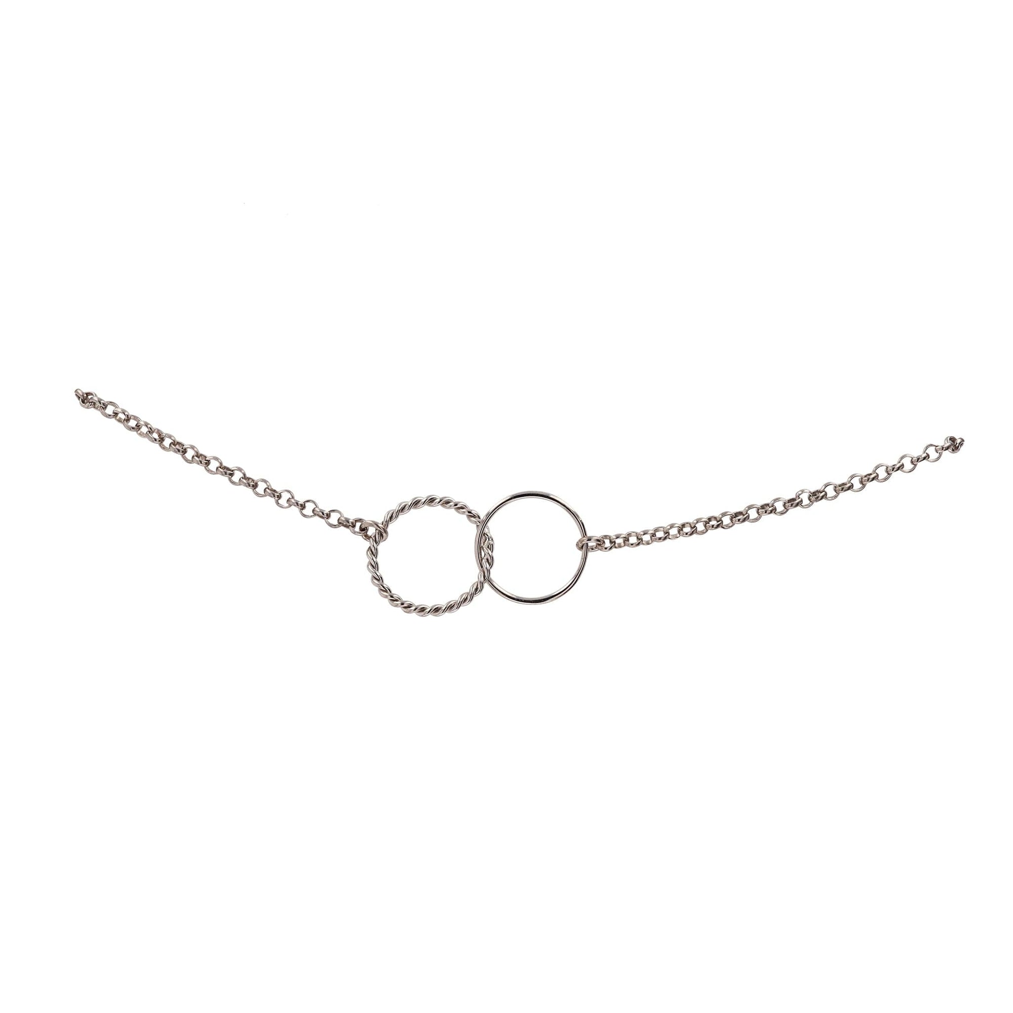Twisted Loop Circle Link Sterling Silver Bracelet by Carla | Nancy B. - Skeie&#39;s Jewelers