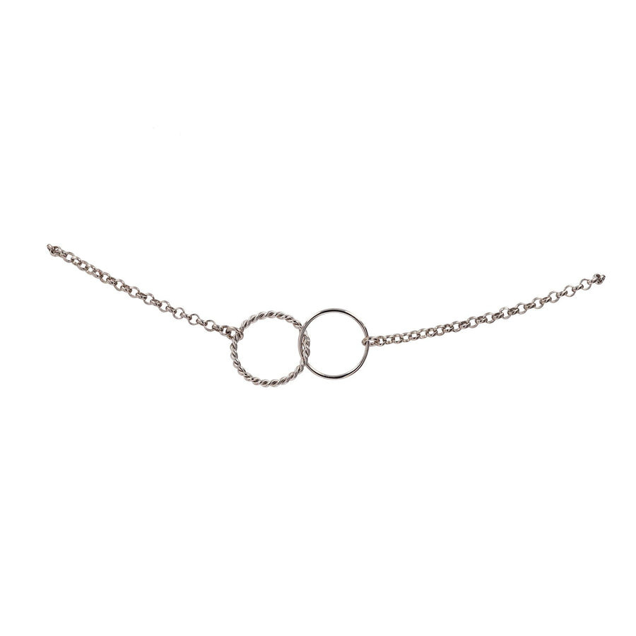 Twisted Loop Circle Link Sterling Silver Bracelet by Carla | Nancy B. - Skeie's Jewelers