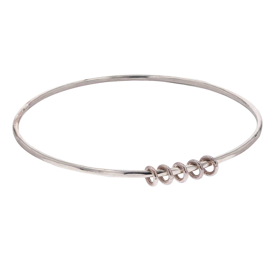 Sterling Silver Circle Bead Bangle by Arianna Nicolai - Skeie's Jewelers