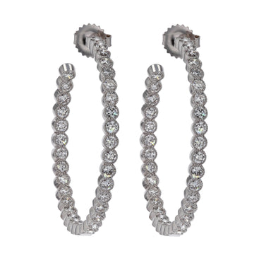 18K Gold Inside Outside Diamond Hoop Earrings- Skeie's Legacy Collection - Skeie's Jewelers