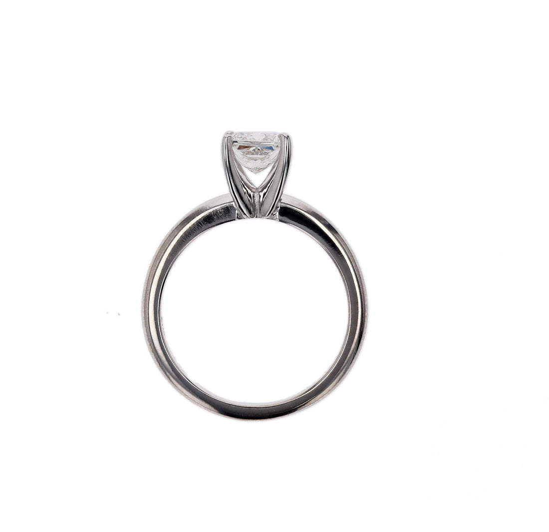 Princess Cut Lab Created Diamond White Gold Solitaire Engagement Ring - Skeie's Jewelers