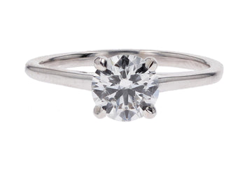 Round Brilliant Cut Lab Created Diamond White Gold Solitaire Engagement Ring - Skeie's Jewelers