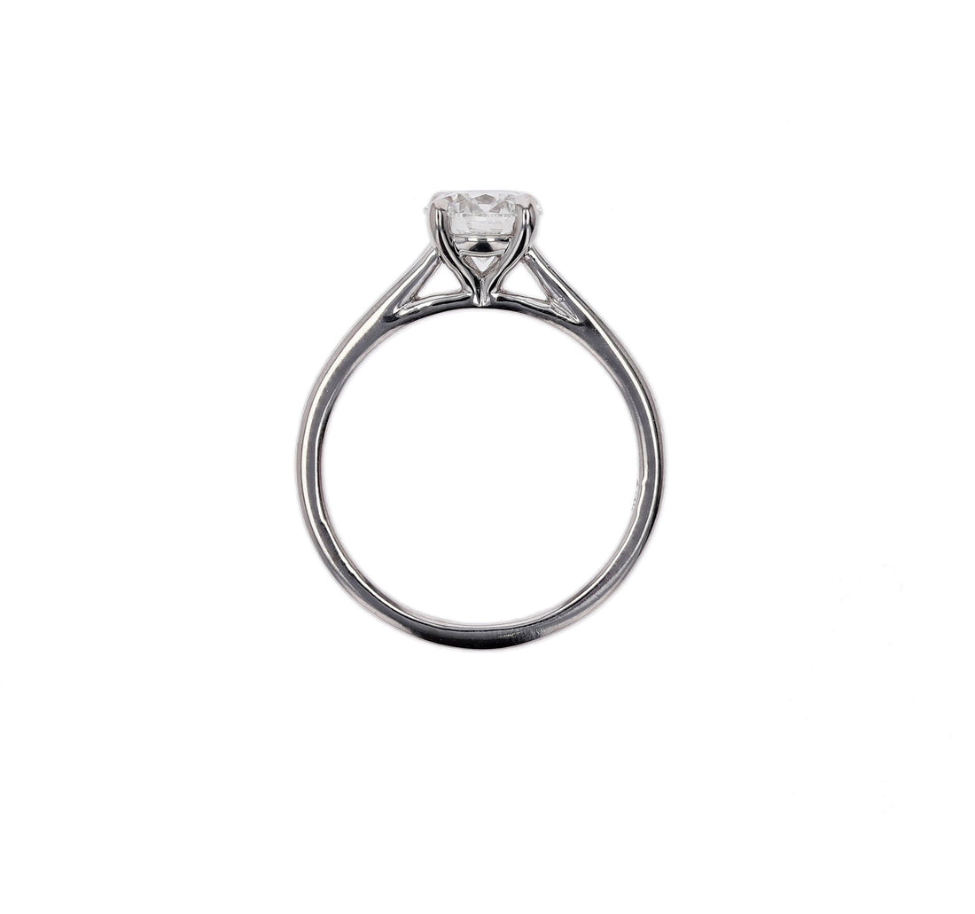 Round Brilliant Cut Lab Created Diamond White Gold Solitaire Engagement Ring - Skeie's Jewelers